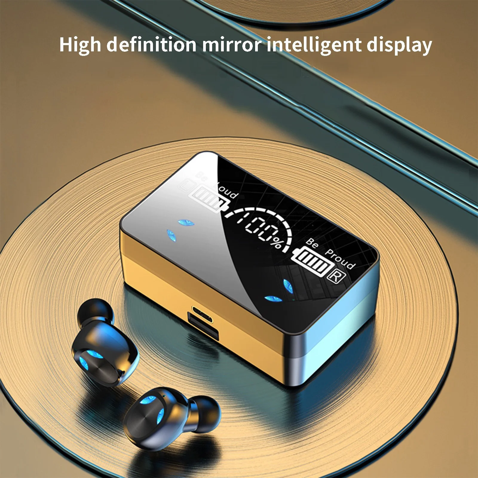 

2021New Wireless Bluetooth 5.1 Headset for iPhone Android New Tws Sport Earphone Led Power Display Earbuds Microphone for Xiaomi