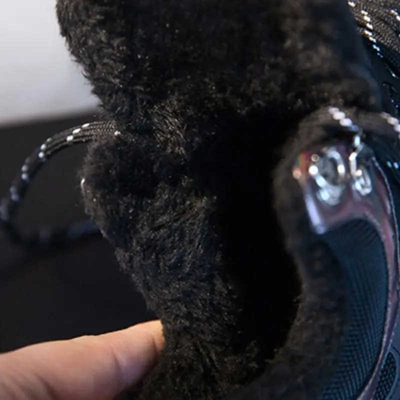 RIZABINA зимние кроссовки женские ботильоны из натуральной кожи на толстой подошве