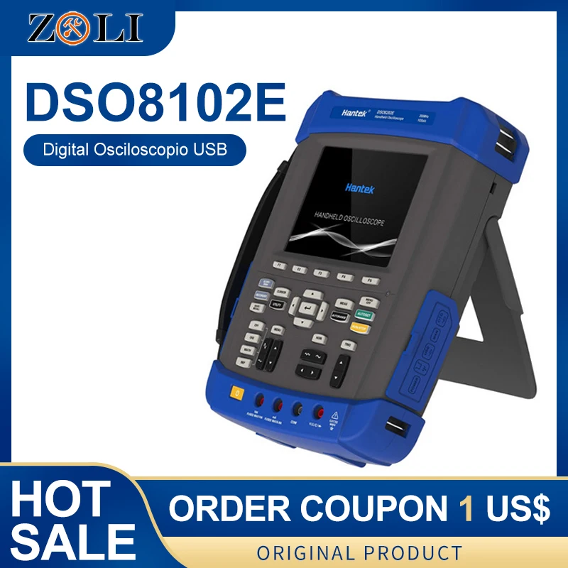 Оригинальный осциллограф Hantek DSO8102E портативный с ЖК дисплеем цифровой DSO8102E|hantek