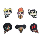 6 шт. мультяшная анимация Gallant Girl PVC обувные шармы аксессуары DIY украшение обуви для Croc Jibz детские милые рождественские подарки Kawaii