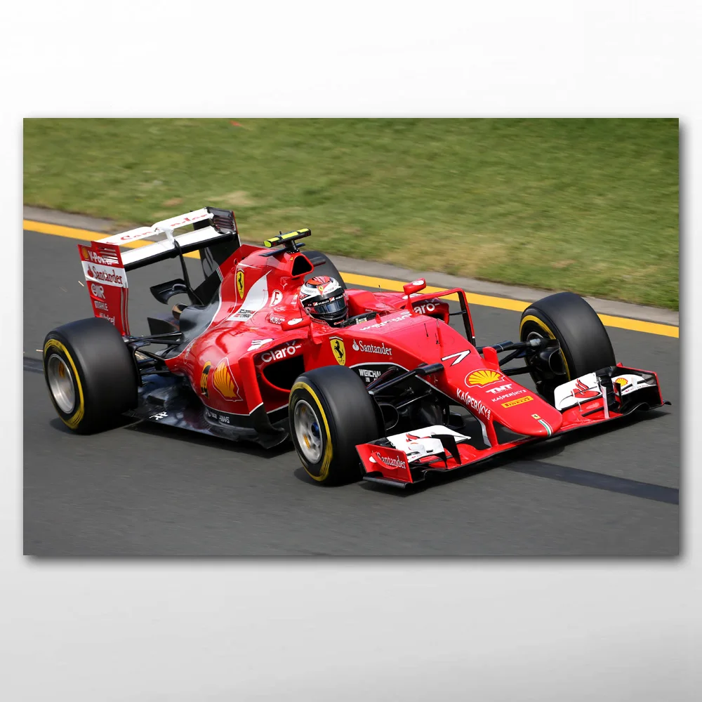 Феррари SF15 T Формула 1 гоночный автомобиль обои из плотной ткани Плакаты и