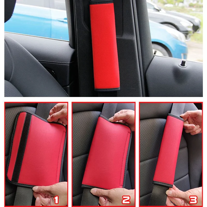 

1pc Seat Belt Sheath Skin Feeling Skin Fine Hole Car Seat Belt Shoulder Guard Protective Cover 3 Colors 6.5*23cm Auto Supplies