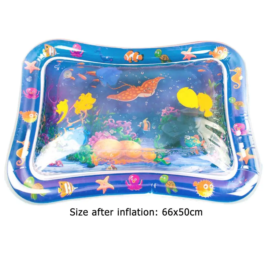 

66x50cm Kids Water Mat Baby Inflatable Patted Pad Baby Inflatable Water Cushion Infant Play Mat Toddler Funny Pat Pad Toys Gift