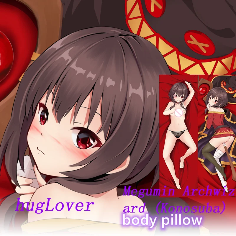Подушка для тела Dakimakura Anime Megumin Archwizard (коносуба) двусторонняя наволочка с принтом