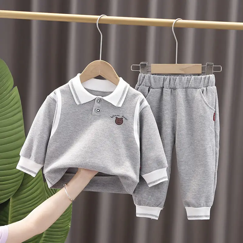 _ Джентльменская осенняя одежда для малышей комплект одежды маленьких мальчиков