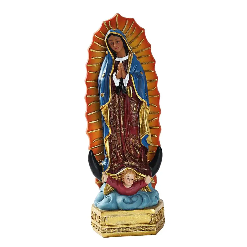 

Exquisite 8 Inch Guadalupe Virgin Mary Statue Christian Gift Christmas Home Decor