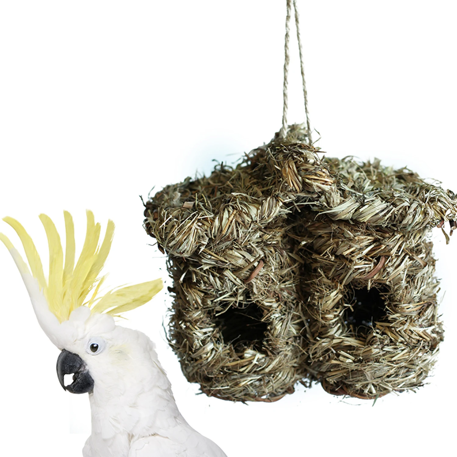 Трава птичье гнездо домик для попугаев хомяк маленькая клетка животных