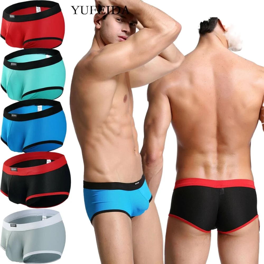 

Sexy Men Underwear Boxer Shorts Low Rise Underpants Boxers Trunks Male Gay Sissy Panties Bulge Pouch Jockstrap Men's Lingerie