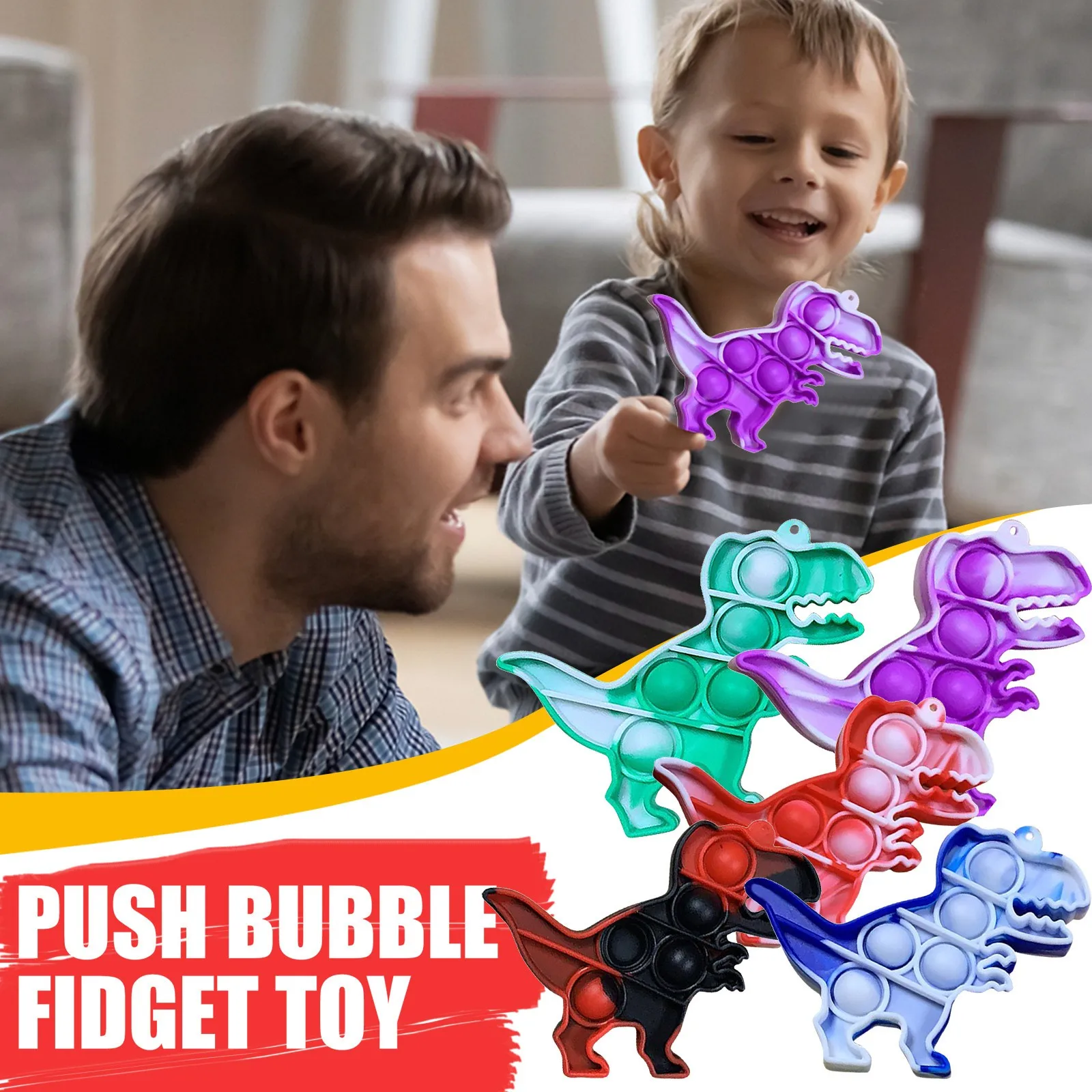 

5PCS Small Size Hot Push Bubble Fidget Sensory Toy Simple Dimple Stress Relief Toy Special Needs for Kids Adult Antistress Board