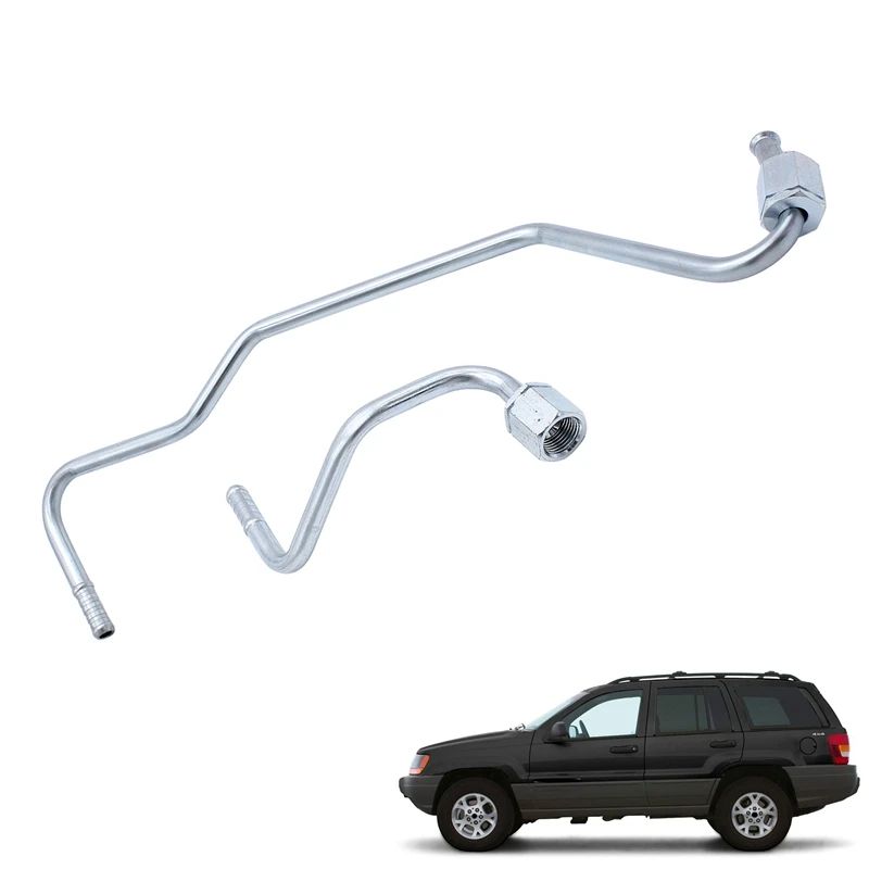

2Pcs Car Transmission Cooler Line Replacement Transmission Radiator Hose for Jeep Grand Cherokee 52079753AB 52079432