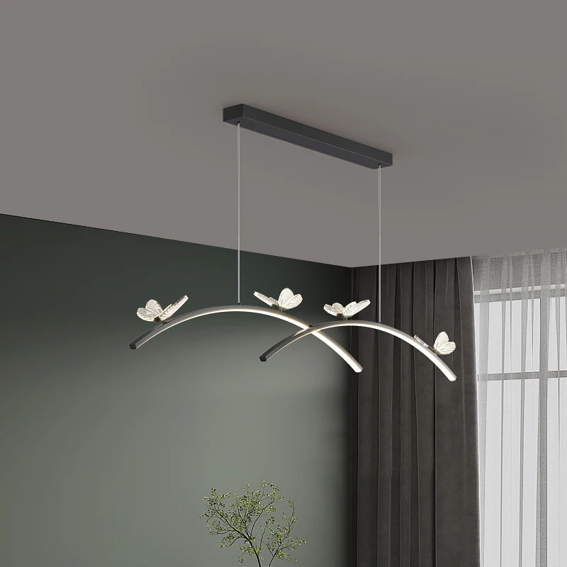 

Creative Design Fixture Hanging LED Lamp Pendant Light Indoor Living Room Dining Room Kitchen Butterfly Chandelier Decoration