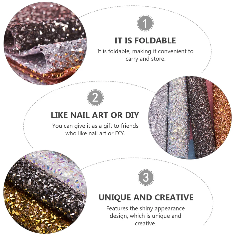 

3pcs Nail Art Desktop Hand Cushions Manicure Hand Placing Mats Shiny Hand Mats
