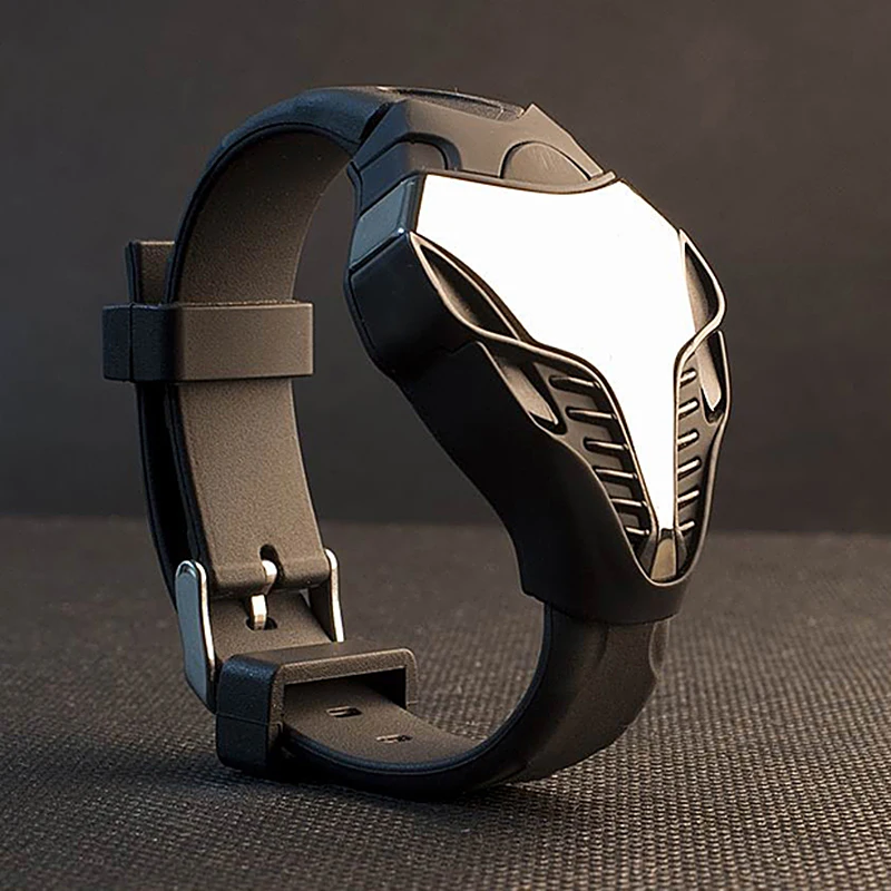 Часы наручные мужские светодиодные модные спортивные со Смоляным ремешком