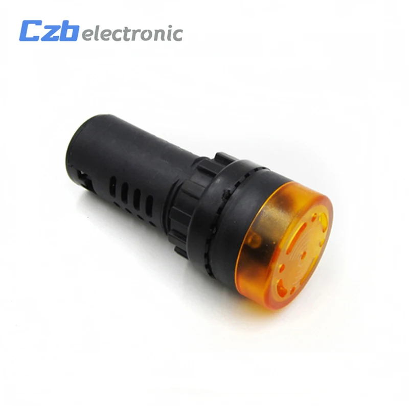 Желтый AC/DC 12V светодиодный активный зуммер аварийный сигнал индикатор лампы AD16-22SM