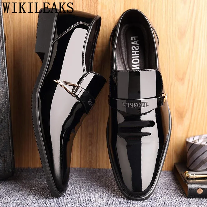 Дизайнерские Роскошные Брендовые мужские классические туфли с острым носком