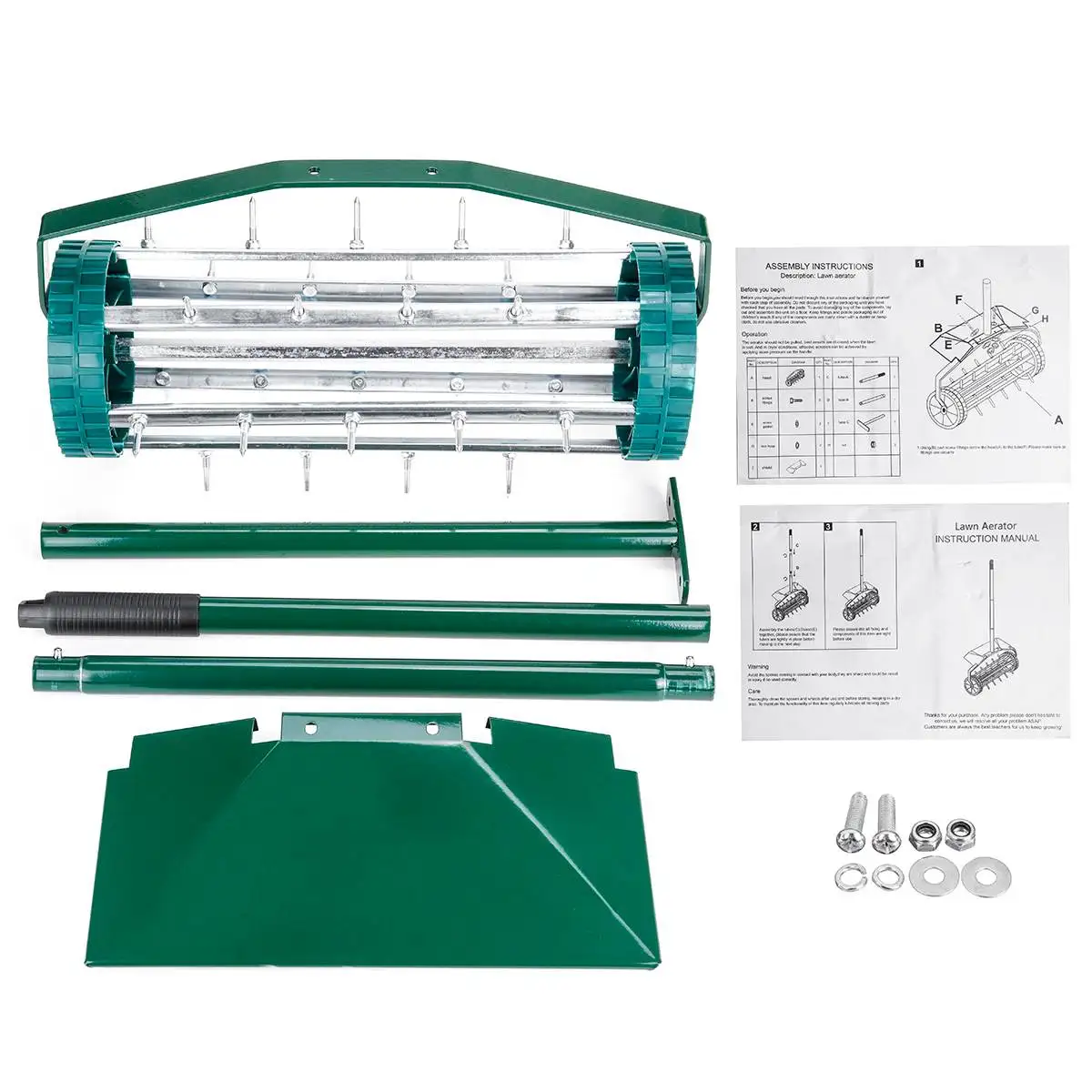 

5.7 inch Heavy Duty Rolling Grass Lawn Garden Aerator Roller Yard Grass Cultivator Scarification Push Spike Aerator Rolling Lawn