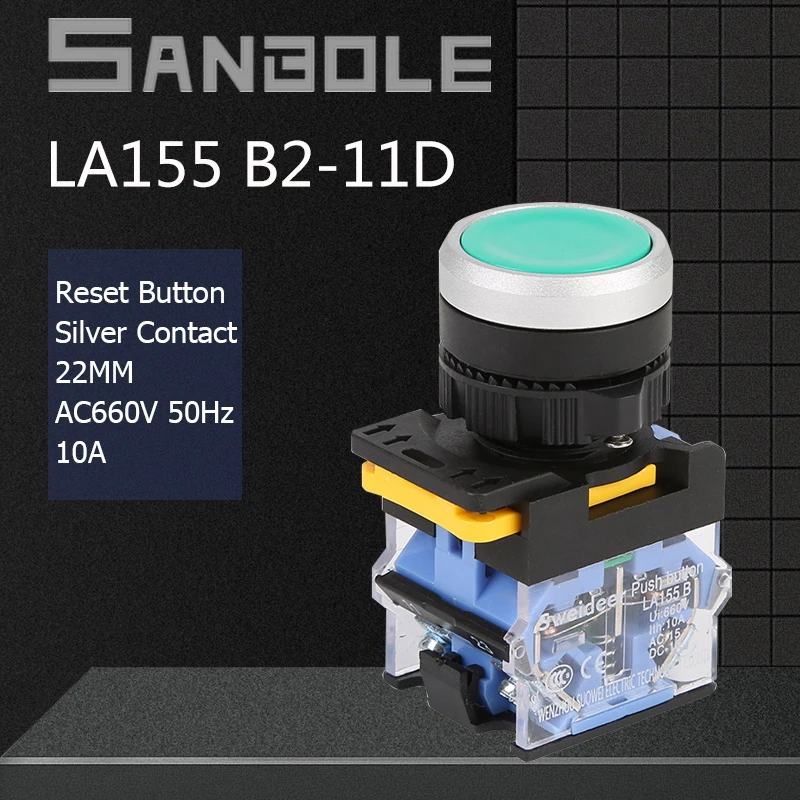 22 миллиметровый кнопочный переключатель серии LA38 фиксация/Сброс старт ап стоп