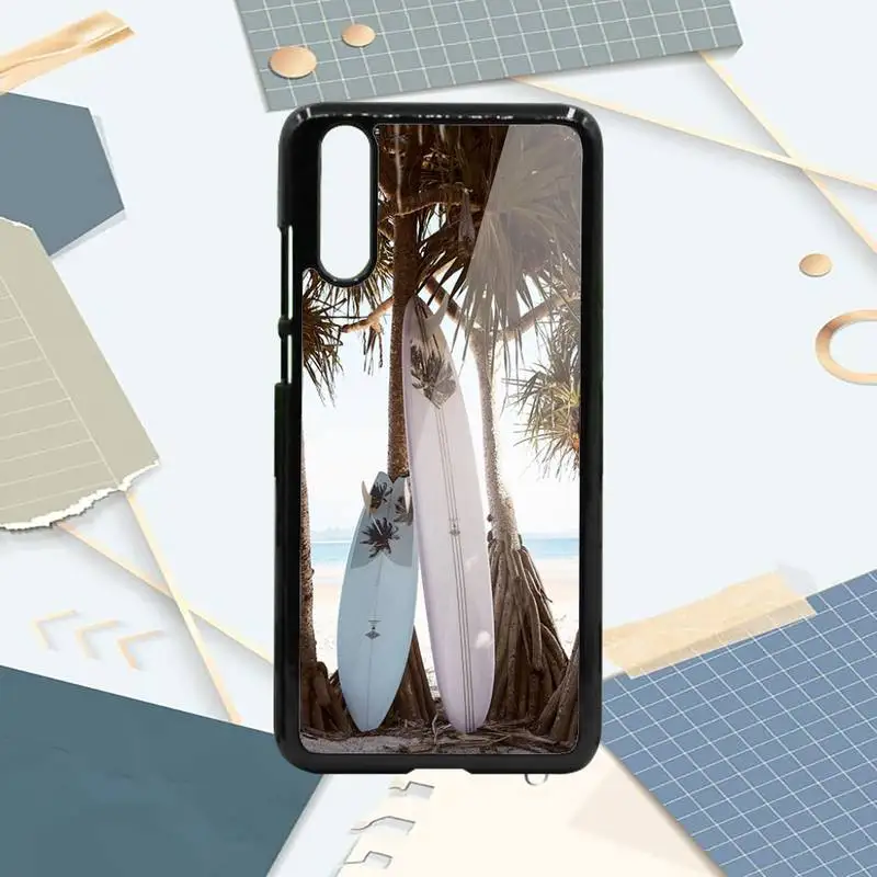 

Summer beach surfboard surfing Phone Case PC For Samsung galaxy S note 8 9 20 10 e lite2019 plus pro ultra