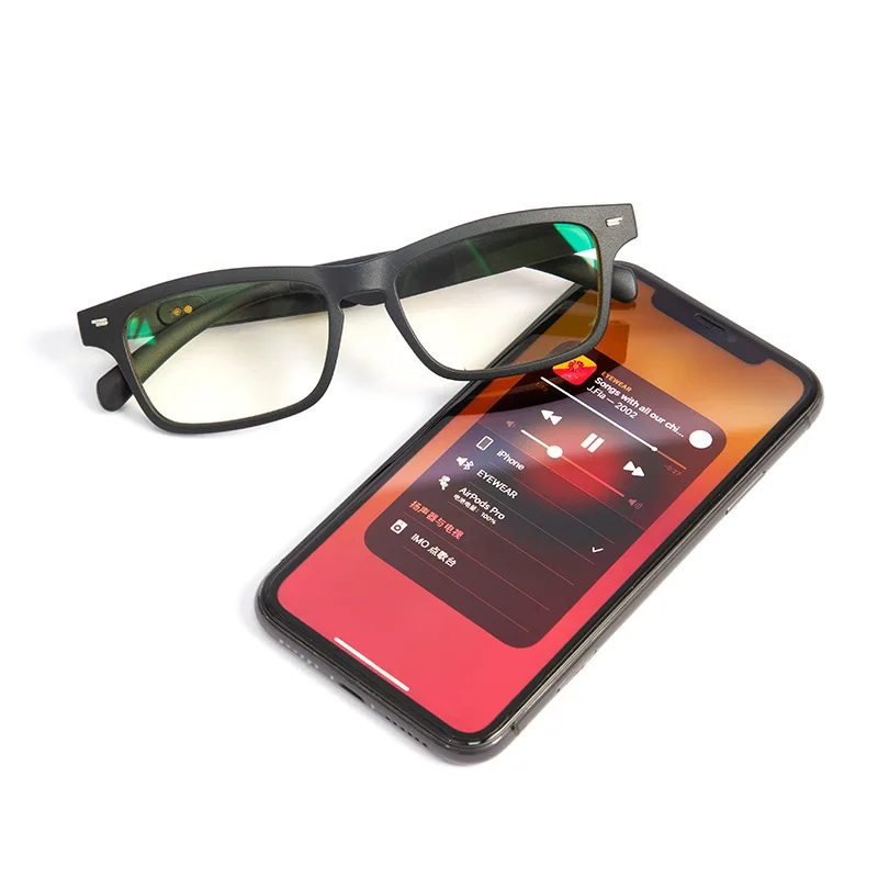 구매 최신 스마트 안경 TWS 2021 무선 블루투스 핸즈프리 통화 지능형 오디오 선글라스, 오픈 이어 안티 블루 라이트 르, 5.0