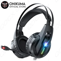 ONIKUMA K16 Gaming Headset casque Stereo Headphones with Mic LED Lights for PS4 Laptop Tablet New Xbox One