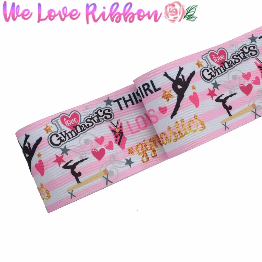 16 мм-75 мм спортивная серия любовь гимнастика Cheer бейсбольная печатная