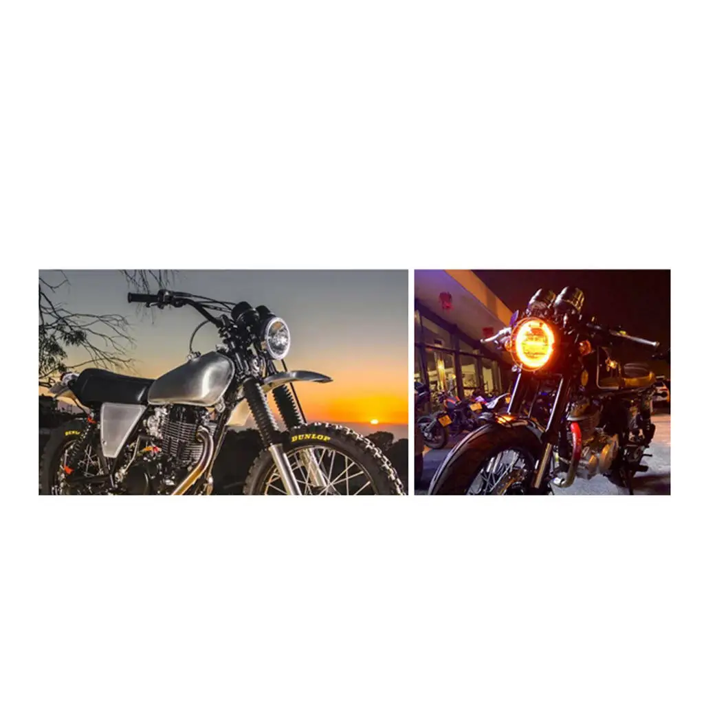 

Универсальные черные 6 'круглые мотоциклетные фары с белыми линзами для Harley