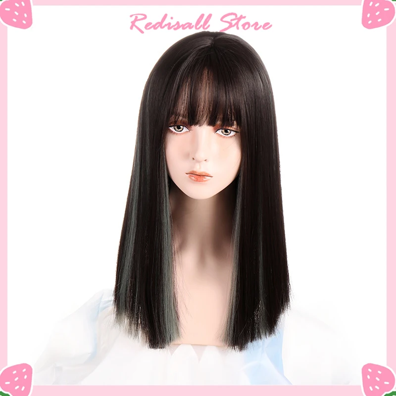 Парик в стиле Лолиты Синтетические прямые Термостойкие волосы черного и