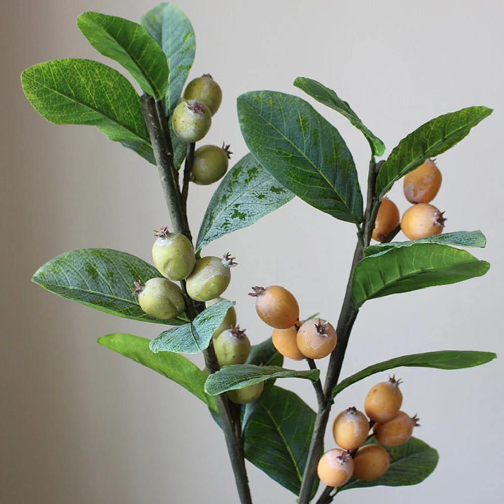 Фрукт локвы искусственный цветок фруктовая ветка цветочный орнамент дерево