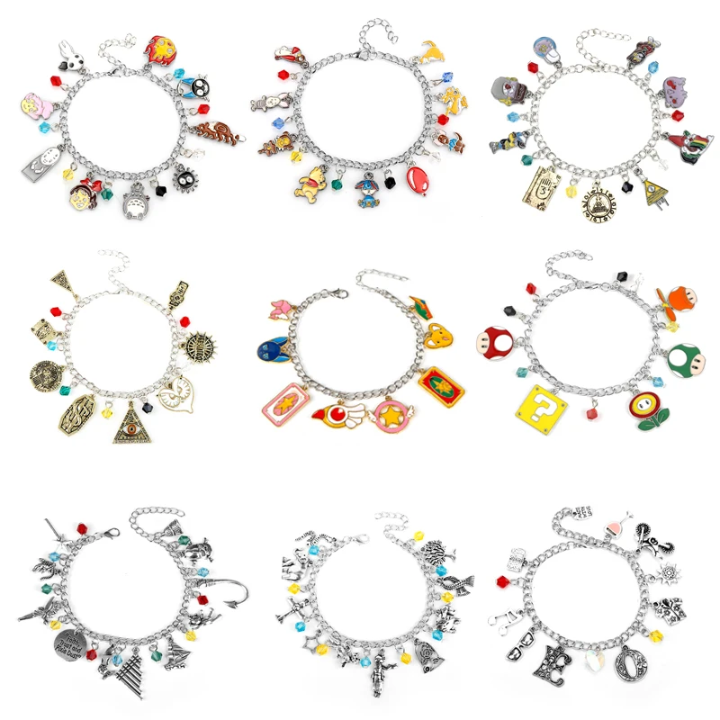 

Miyazaki Hayao Comic Figure Charms Bracelets for Women Jewelry Hand chain little Prince/Totoro/Spirited Away bangle bracelet