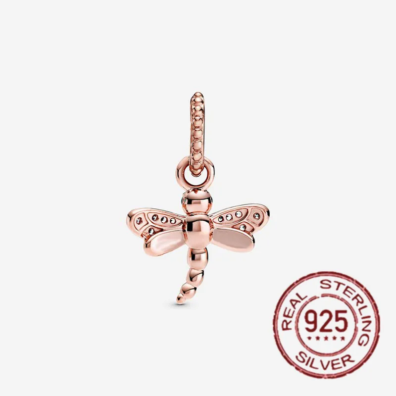 

Genuine 925 Sterling Silver Pendant Exquisite Jewelry Shiny Dragonfly Pendant Suitable For Bracelet Bead Gift Making Ladies S925