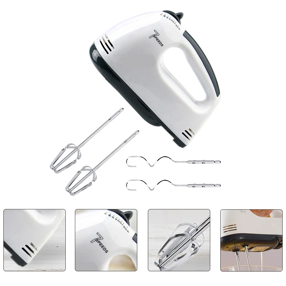 

Handheld Electric Egg Mixer Multi-function Cream Whisk Cake Mixer UK Plug (White)