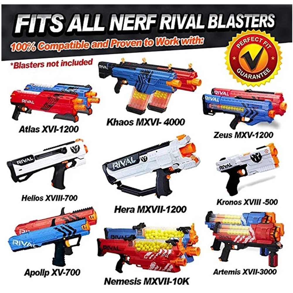 400 шт. круглые шариковые пули запасные дротики для серии Nerf Rival (желтый синий