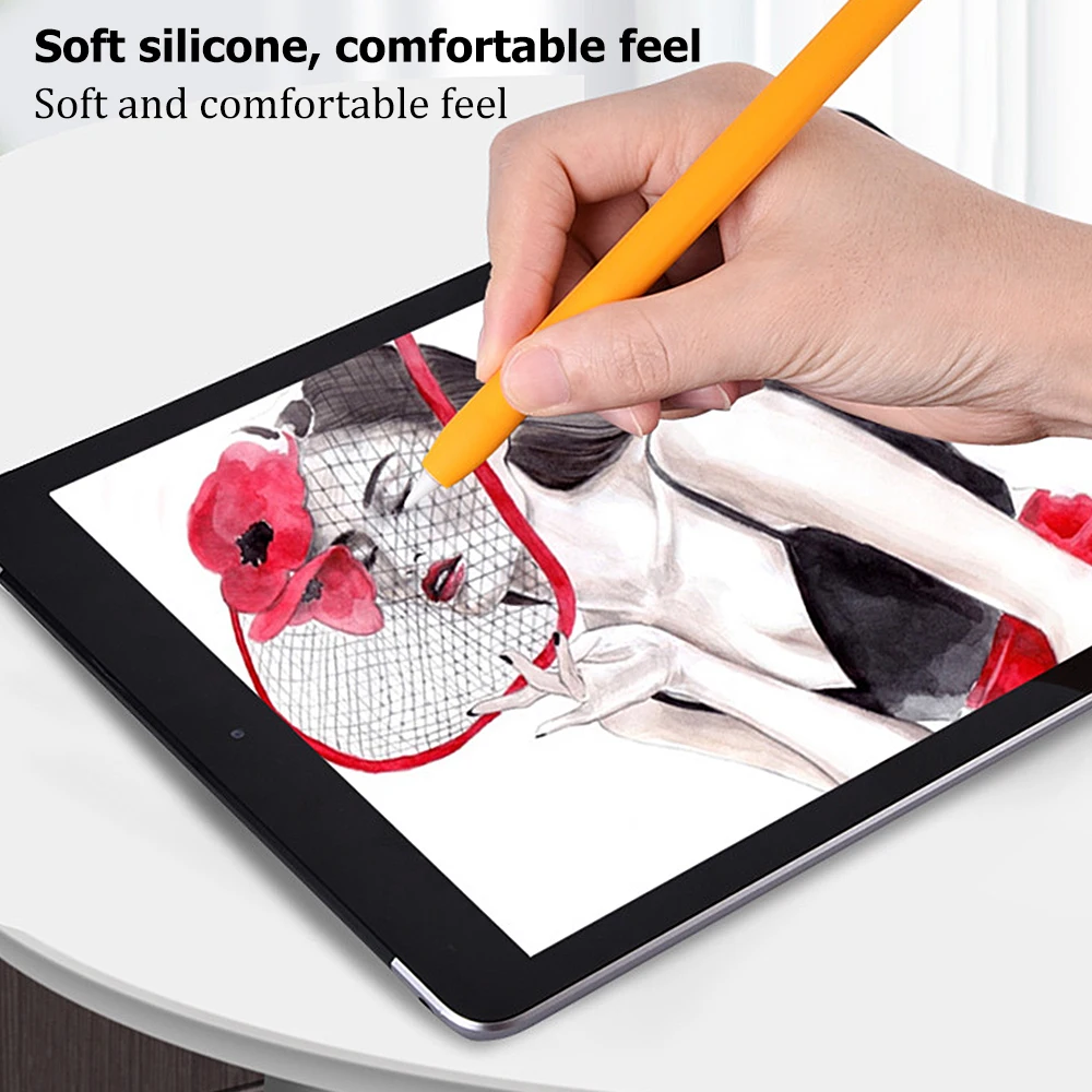 Чехол-накладка для Apple Pencil 1 2 цвета силиконовый нескользящий противоскользящий |