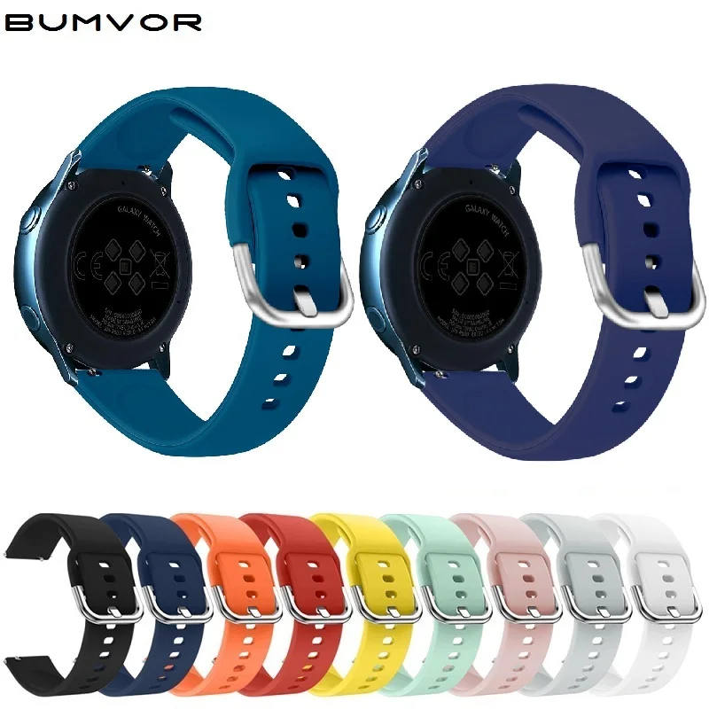 42 мм Силиконовые Ремешки для наручных часов Samsung Galaxy Watch Active 2 браслет умный