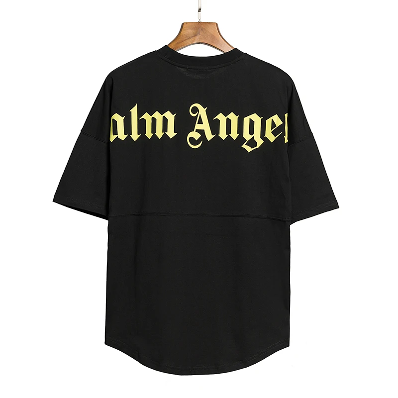 

Palm Angels Sanskrit Back Letters Falling Shoulder Bat Sleeve Short Sleeve Men Women Couple Loose T-shirt 888941515