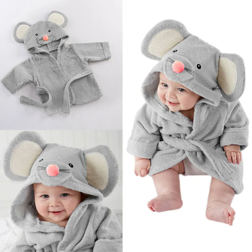 Новый детский банный халат Детская Пижама с пандой мышкой Кроликом домашняя