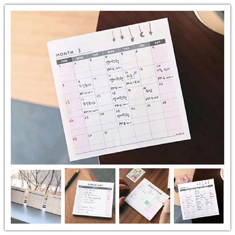 Harphia Month Weekly checklist Mini Memo Notes назначение контрольный список для дома офиса школы