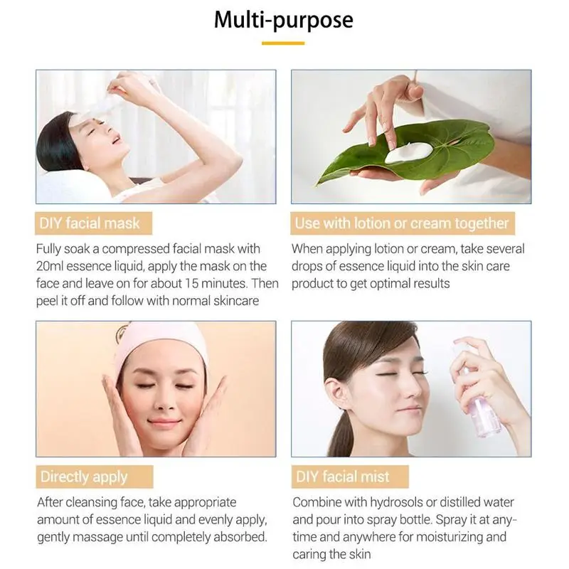 

Hyaluronic Acid Serum Anti Aging Essence Lighten Fine Serum Relief Peptides Dry Pores Six Lines Y9V1