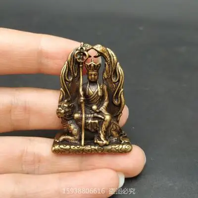 

Изысканная сплошная латунная буддистская статуя Ksitigarbha Маленькая подвеска