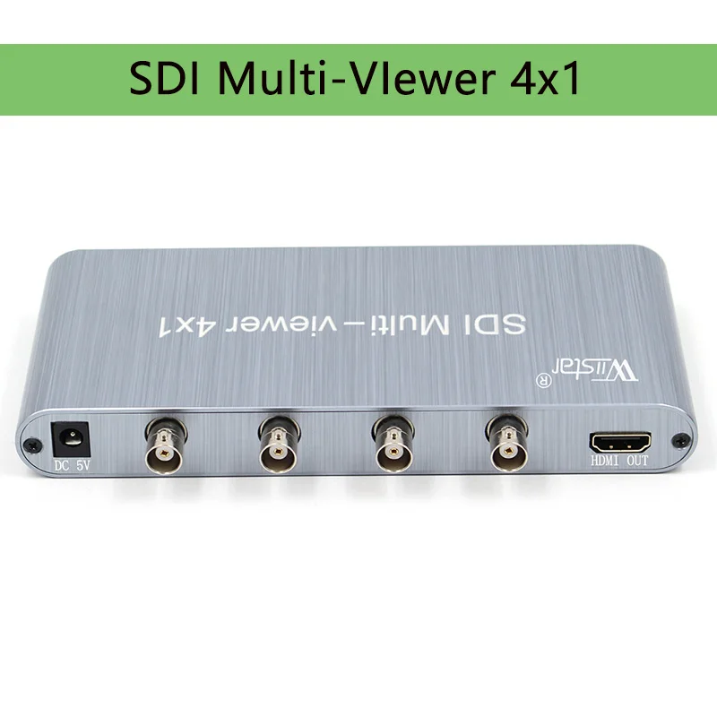 Wiistar SDI Multiviewer 4X1 коммутатор sdi к HDMI 4 в 1 выход 1080p SD/HD/3G RS232 для ПК видео конференции