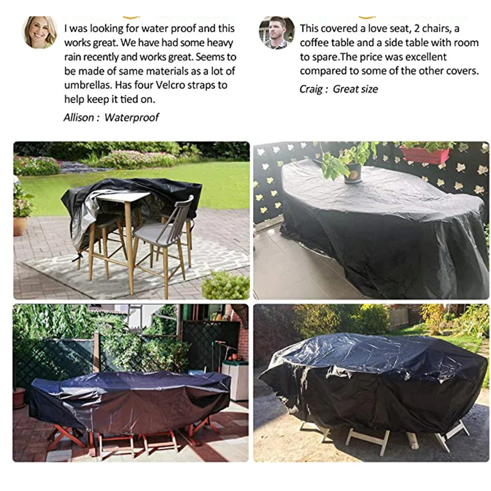 Almighty waterproof cover tarpaulin suitable for sofa table round chair L-shaped Garden Patio Protective Cover | Дом и сад