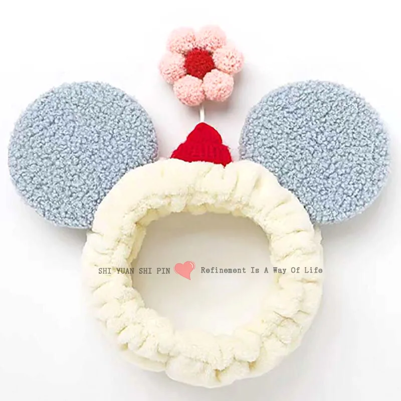 

New Cute Plush Hair Band Net Red Face Wash Bow Hair Band Korean Mask and Headband Hair Accessories Women
