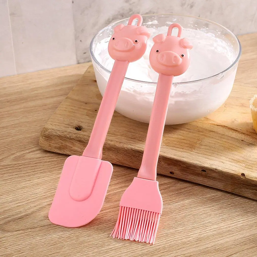 

Новый Силиконовый скребок в форме головы свиньи, щетка для выпечки, аксессуары для кухни, гаджет, свадебное украшение, аксессуары для торта, ...