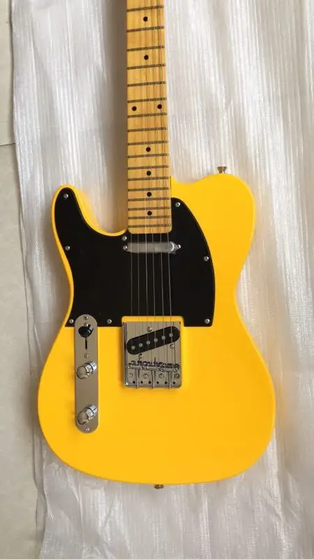 Оптовая продажа Новое поступление левша 6 строка Электрогитары в желтом цвете