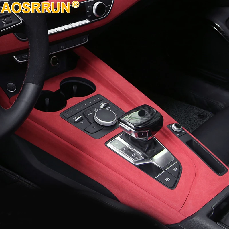 Замшевая Кожа Авто Крышка редукторов для Audi A4 B9 автомобильные аксессуары