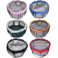 portable pet cage folding pet tent dog house cage cat tent playpen puppy kennel easy operation octagonal fence hwc