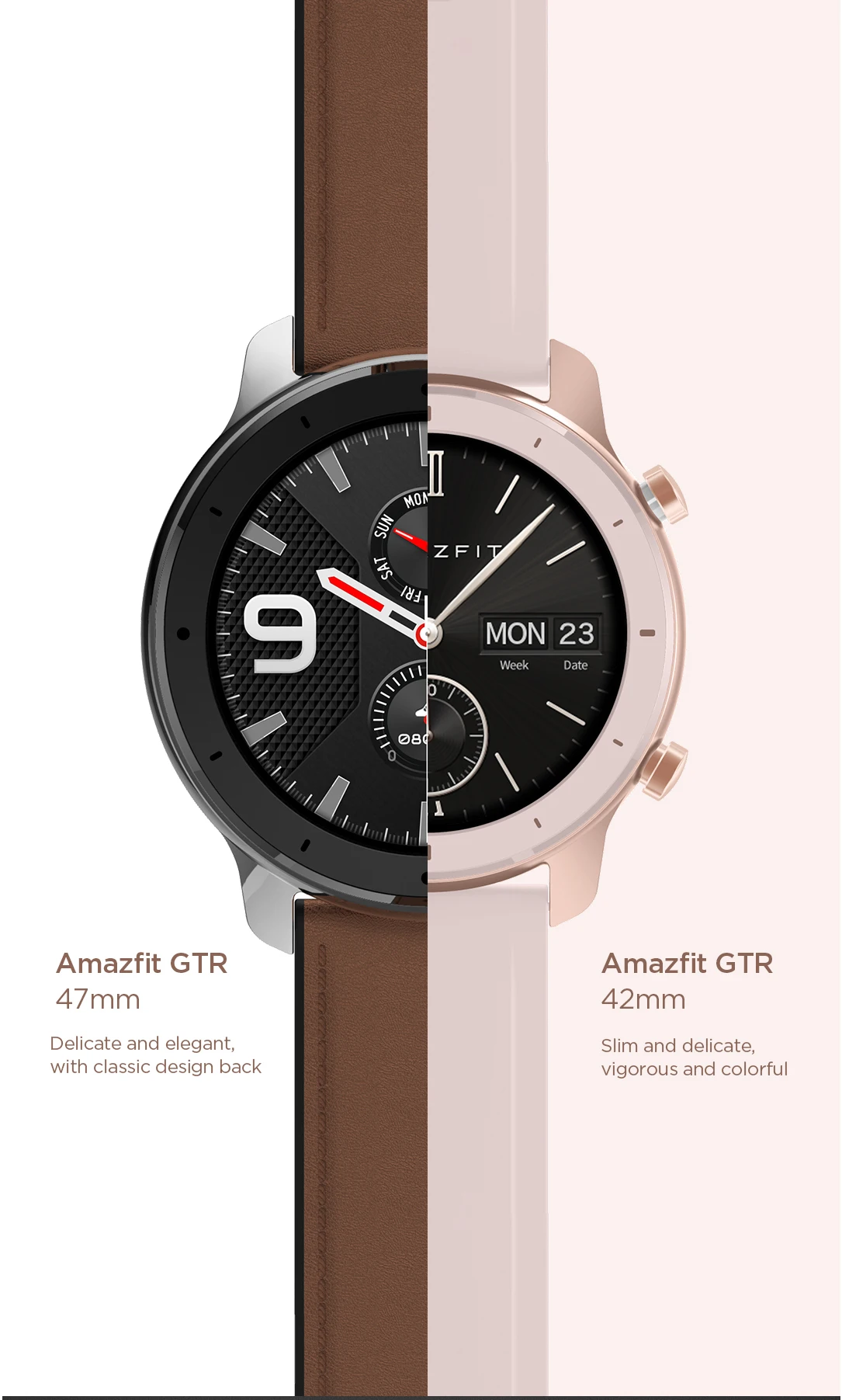 Глобальная версия, Новые смарт-часы Amazfit GTR 42 мм, 5ATM, умные часы, 12 дней, батарея, управление музыкой, для Xiaomi, Android, IOS