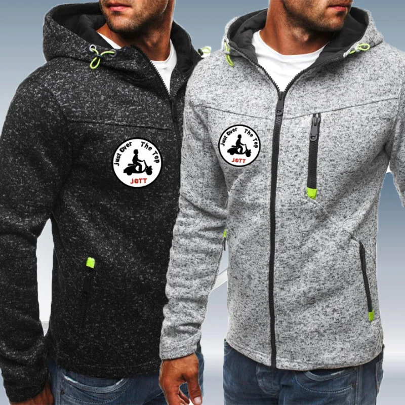 

Куртка мужская на молнии, кардиган с капюшоном и принтом джотта, худи с завязками, уличный пуловер в стиле хип-хоп, модная одежда для мужчин