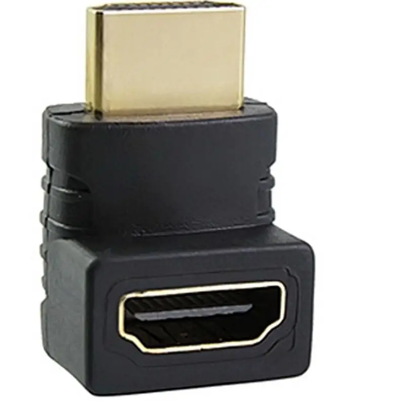 Besegad совместимому с HDMI адаптер Папа мама 270 градусов угол l образный разъем
