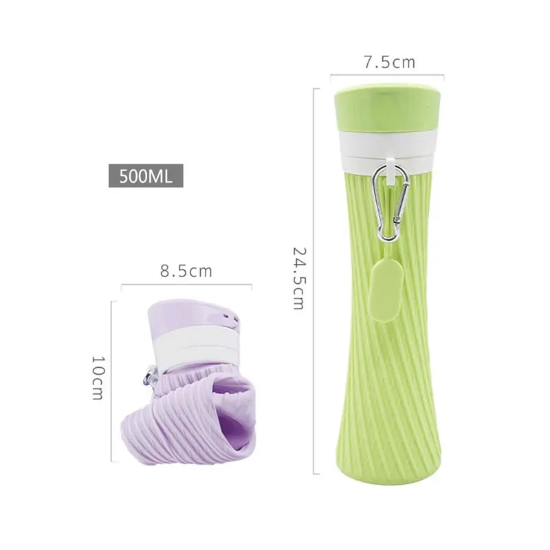 Складная Силиконовая бутылка для воды 500 мл | Дом и сад